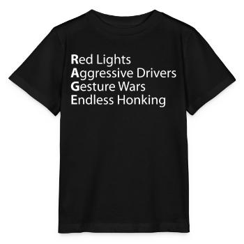 Rage Red Lights Aggressive Drivers - Stanley/Stella MINI CREATOR Kids’ T-Shirt - black - Front - Mikhail (115cm)