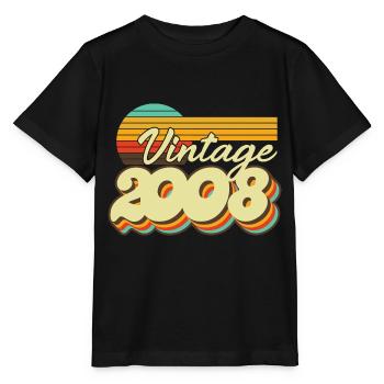 2008 geburtstag perspektive - Stanley/Stella Kinder T-Shirt MINI CREATOR  - Schwarz - Vorne - Mikhail (115cm)