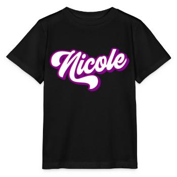 Nicole | Couleurs changeantes - T-shirt bio MINI CREATOR Stanley/Stella Enfant - noir - Devant - Mikhail (115cm)