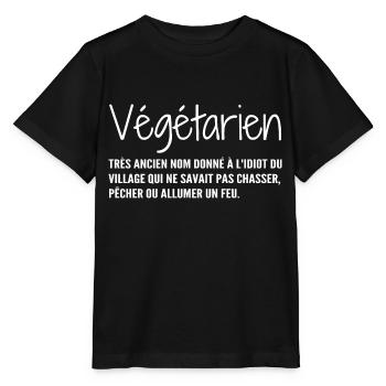Definition: Vegetarisch, Humor - Stanley/Stella Kinder T-Shirt MINI CREATOR  - Schwarz - Vorne - Mikhail (115cm)