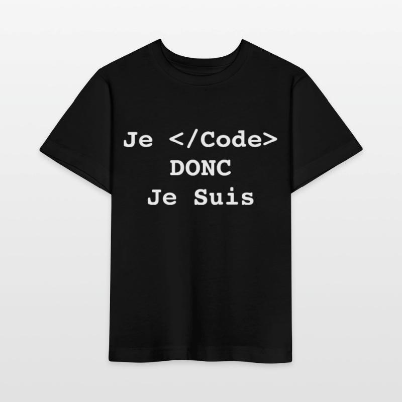 Je Code Donc Je Suis Informatique et Programmeur T-shirt bio MINI CREATOR Stanley/Stella Enfant