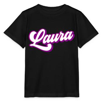 Laura | Couleurs changeantes - T-shirt bio MINI CREATOR Stanley/Stella Enfant - noir - Devant - Mikhail (115cm)