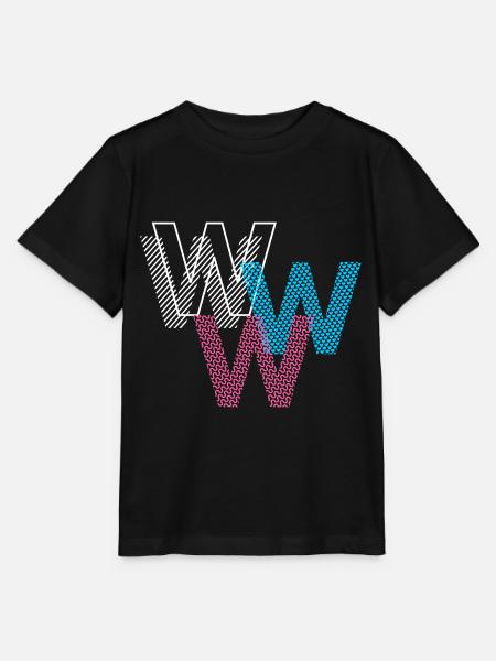 W Buchstabe - Stanley/Stella Kinder T-Shirt MINI CREATOR - Schwarz