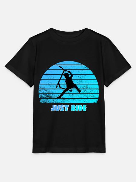 Just ride - Stanley/Stella Kinder T-Shirt MINI CREATOR - Schwarz