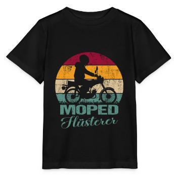 Moped DDR Mofa Ost S51 Flüsterer Retro Geschenk - Stanley/Stella Kinder T-Shirt MINI CREATOR  - Schwarz - Vorne - Mikhail (115cm)