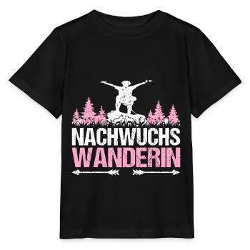 Nachwuchs Wanderin Wandern Baby Mädchen Kinder - Stanley/Stella Kinder T-Shirt MINI CREATOR  - Schwarz - Vorne - Mikhail (115cm)