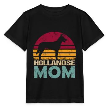 Hollandse Holland Herder Mom Mama Vintage - Stanley/Stella Kinder T-Shirt MINI CREATOR  - Schwarz - Vorne - Mikhail (115cm)