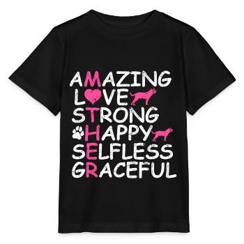 DOGUE DE Bordeaux Great Dane Bordeaux Great Dane Mom Mother - Stanley/Stella MINI CREATOR Kids’ T-Shirt - black - Front - Mikhail (115cm)