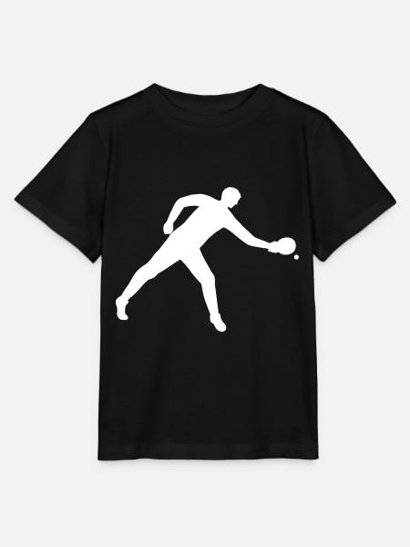 Joueurs jouant au tennis de table en blanc - T-shirt bio MINI CREATOR Stanley/Stella Enfant - noir