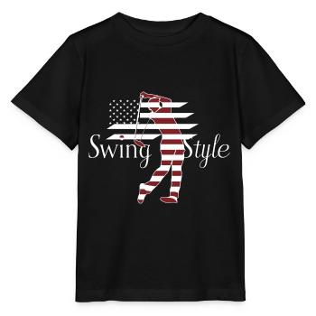 Swing Style Golf Golfing USA - Stanley/Stella MINI CREATOR Kids’ T-Shirt - black - Front - Mikhail (115cm)