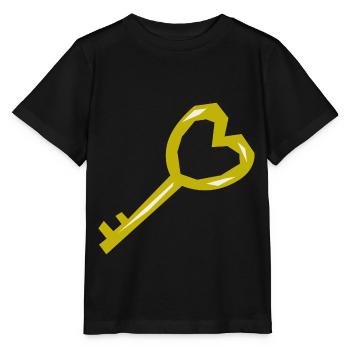 Cool Key Gold Medieval Treasure Chest Pirate - Stanley/Stella MINI CREATOR Kids’ T-Shirt - black - Front - Mikhail (115cm)