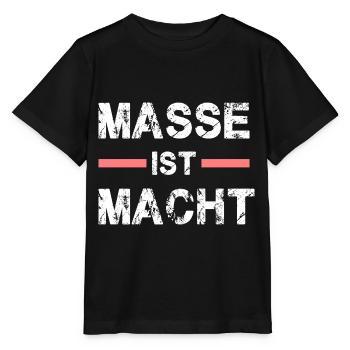 Masse ist Macht für kräftige Leute - Stanley/Stella Kinder T-Shirt MINI CREATOR  - Schwarz - Vorne - Mikhail (115cm)