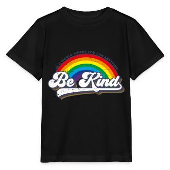 Soyez gentil LGBT Arc-en-ciel - T-shirt bio MINI CREATOR Stanley/Stella Enfant - noir - Devant - Mikhail (115cm)