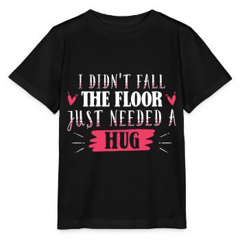 I didn't fall, the floor just needed a hub - Stanley/Stella Kinder T-Shirt MINI CREATOR  - Schwarz - Vorne - Mikhail (115cm)