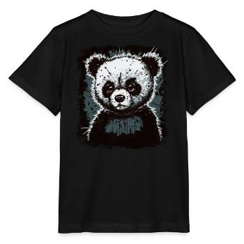 Panda triste - T-shirt bio MINI CREATOR Stanley/Stella Enfant - noir - Devant - Mikhail (115cm)