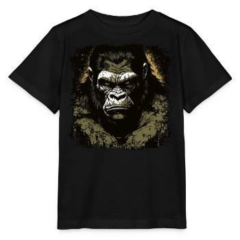 Gorilla - Stanley/Stella Kinder T-Shirt MINI CREATOR  - Schwarz - Vorne - Mikhail (115cm)