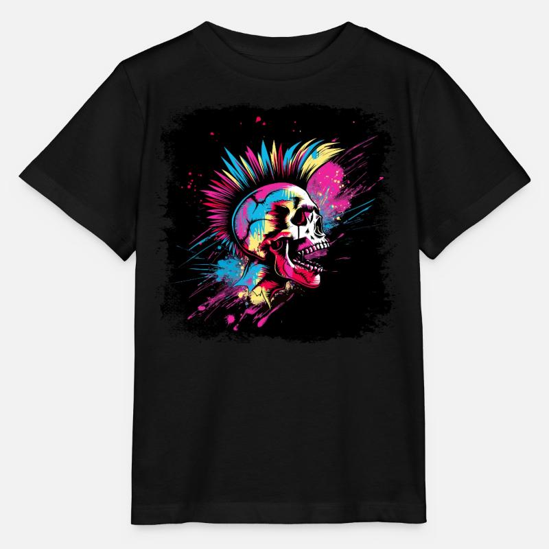 Punk Zombie Mohawk - T-shirt bio MINI CREATOR Stanley/Stella Enfant - noir