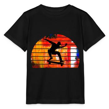skateboard - T-shirt bio MINI CREATOR Stanley/Stella Enfant - noir - Devant - Mikhail (115cm)