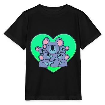 Koala Family - T-shirt bio MINI CREATOR Stanley/Stella Enfant - noir - Devant - Mikhail (115cm)