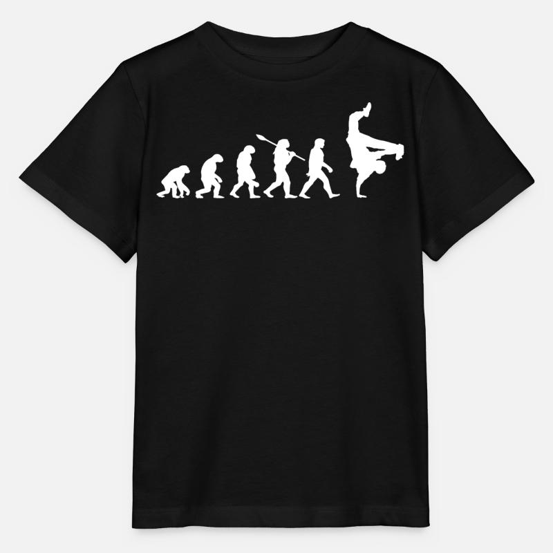 évolution hip hop breakdance - idée cadeau hip hop - T-shirt bio MINI CREATOR Stanley/Stella Enfant - noir