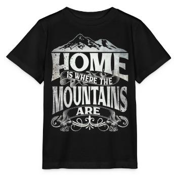 Home Is Where The Mountains Are - Stanley/Stella MINI CREATOR Kids’ T-Shirt - black - Front - Mikhail (115cm)