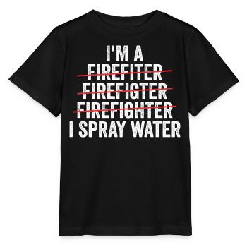 Ich bin Feuerwehrmann - Stanley/Stella Kinder T-Shirt MINI CREATOR  - Schwarz - Vorne - Mikhail (115cm)