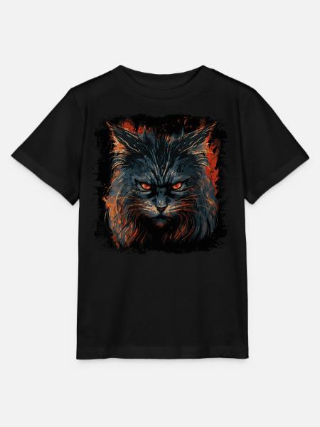 Katze hat schlechte Laune - Stanley/Stella Kinder T-Shirt MINI CREATOR  - Schwarz