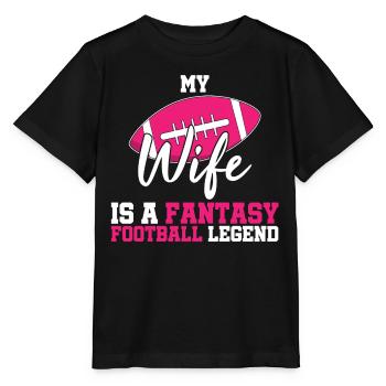 Football Wife - Stanley/Stella MINI CREATOR Kids’ T-Shirt - black - Front - Mikhail (115cm)