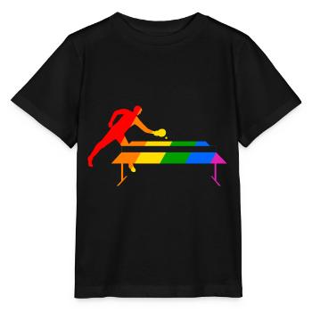 Rainbow Table Tennis - Stanley/Stella MINI CREATOR Kids’ T-Shirt - black - Front - Mikhail (115cm)