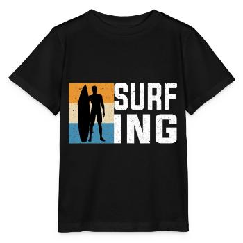 Surfing - T-shirt bio MINI CREATOR Stanley/Stella Enfant - noir - Devant - Mikhail (115cm)