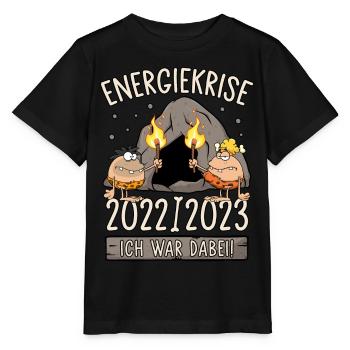 Steinzeit Energiekrise 2022/2023 Ich war dabei! - Stanley/Stella Kinder T-Shirt MINI CREATOR  - Schwarz - Vorne - Mikhail (115cm)