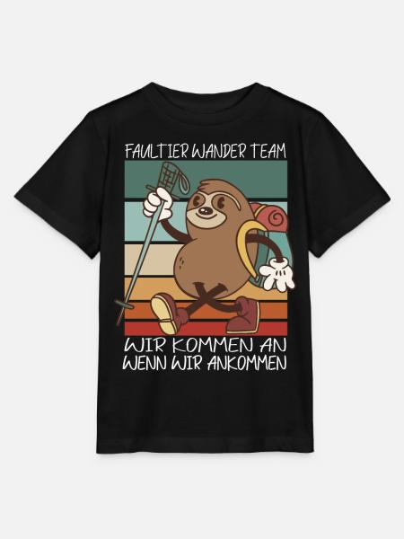 Faultier Wanderteam Faultier Wander Team - Stanley/Stella Kinder T-Shirt MINI CREATOR  - Schwarz