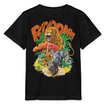 Animaux de la Savane #2 - T-shirt bio MINI CREATOR Stanley/Stella Enfant - noir - Devant - Mikhail (115cm)