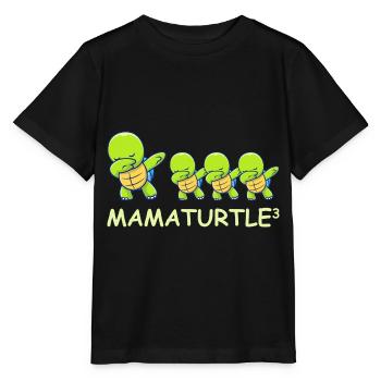 Schwanger werdene Mutter Drillinge Schildkröte - Stanley/Stella Kinder T-Shirt MINI CREATOR  - Schwarz - Vorne - Mikhail (115cm)