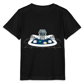 Astronaut Badewanne Planeten Vollbad - Stanley/Stella Kinder T-Shirt MINI CREATOR  - Schwarz - Vorne - Mikhail (115cm)