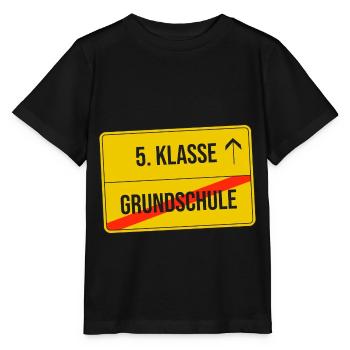 Grundschule ist vorbei, ab in die 5. Klasse! - Stanley/Stella Kinder T-Shirt MINI CREATOR  - Schwarz - Vorne - Mikhail (115cm)
