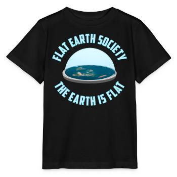 Flat Earth Society | The earth is flat - Stanley/Stella MINI CREATOR Kids’ T-Shirt - black - Front - Mikhail (115cm)