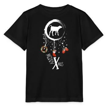 Kalb Weihnachten Weihnachtstraumfänger - Stanley/Stella Kinder T-Shirt MINI CREATOR  - Schwarz - Vorne - Mikhail (115cm)