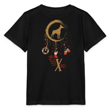 Pinscher Weihnachten Weihnachtstraumfänger - Stanley/Stella Kinder T-Shirt MINI CREATOR  - Schwarz - Vorne - Mikhail (115cm)