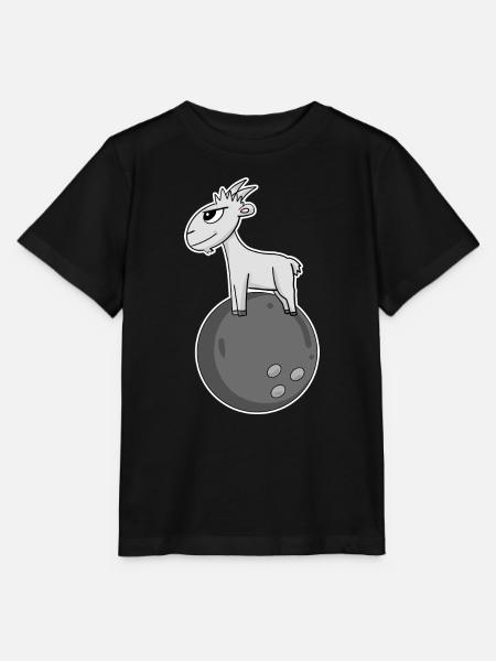 Ziege Bowling - Stanley/Stella Kinder T-Shirt MINI CREATOR - Schwarz