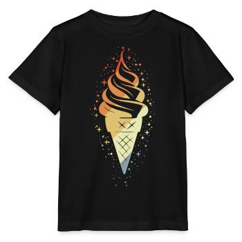 Vintage Eistüte - Stanley/Stella Kinder T-Shirt MINI CREATOR  - Schwarz - Vorne - Mikhail (115cm)