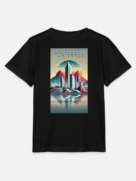 Monterrey Mexiko Modern Design - Stanley/Stella Kinder T-Shirt MINI CREATOR  - Schwarz