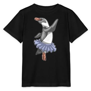 Pinguin Ballerina Ballett Tanz - Stanley/Stella Kinder T-Shirt MINI CREATOR  - Schwarz - Vorne - Mikhail (115cm)