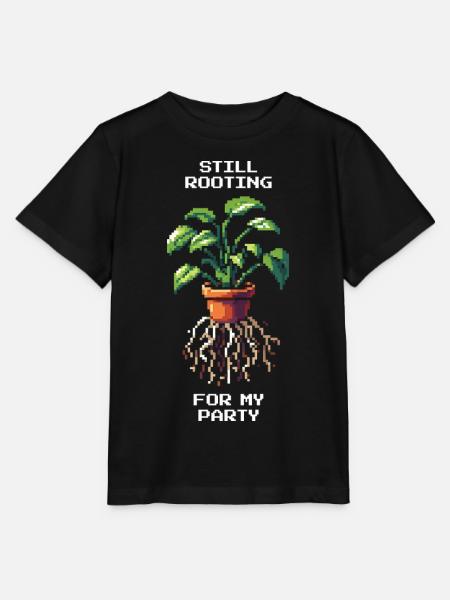 Nog steeds wroeten voor mijn partij | Plant Humor - Stanley/Stella Kinder-T-shirt MINI CREATOR - zwart