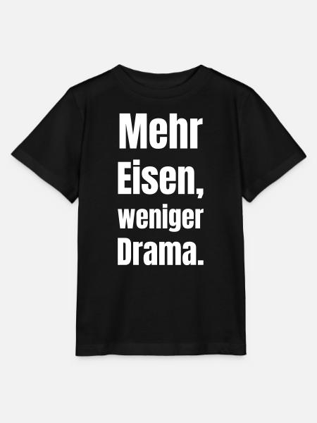 Mehr Eisen, weniger Drama - Stanley/Stella Kinder T-Shirt MINI CREATOR  - Schwarz