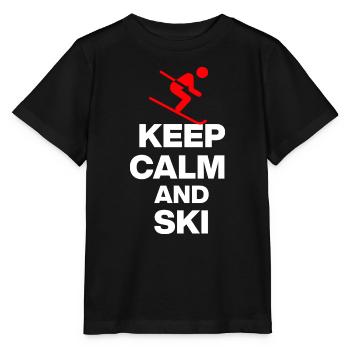 KEEP CALM AND SKI! FOR SLOPES AND HUT FUN w - Stanley/Stella MINI CREATOR Kids’ T-Shirt - black - Front - Mikhail (115cm)