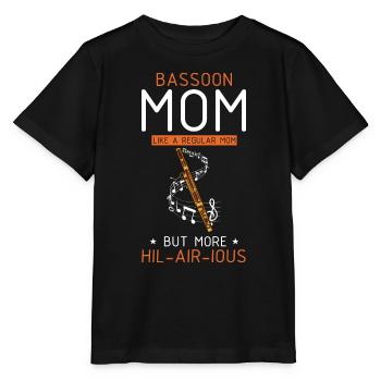 Bassoonist design for woodwind orchestra - Stanley/Stella MINI CREATOR Kids’ T-Shirt - black - Front - Mikhail (115cm)