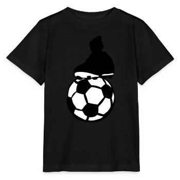 chaussure football ballon - T-shirt bio MINI CREATOR Stanley/Stella Enfant - noir - Devant - Mikhail (115cm)