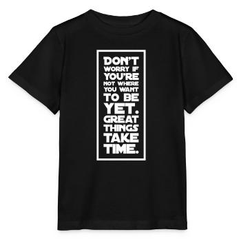 Joie de vivre - T-shirt bio MINI CREATOR Stanley/Stella Enfant - noir - Devant - Mikhail (115cm)