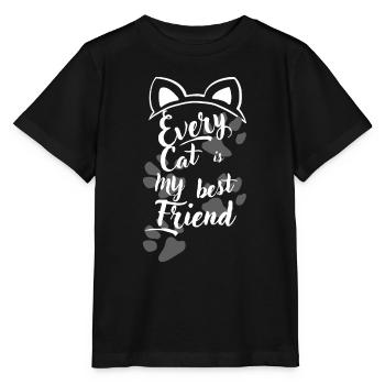 Pretty Darling Cats - T-shirt bio MINI CREATOR Stanley/Stella Enfant - noir - Devant - Mikhail (115cm)
